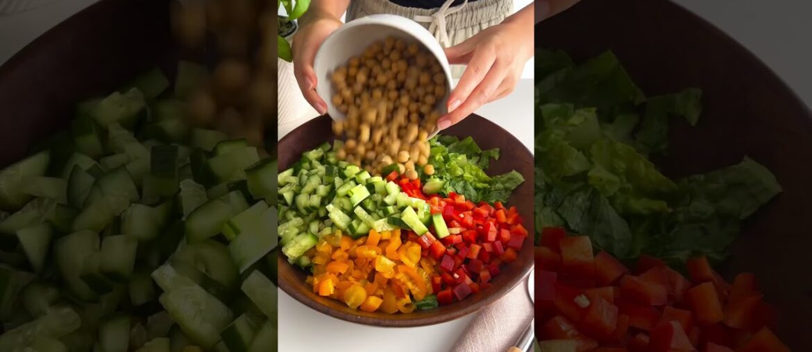 Mediterranean Chopped Salad #plantbasedrecipes #vegan #recipes