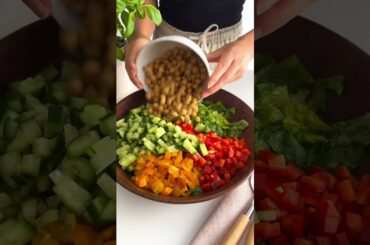 Mediterranean Chopped Salad #plantbasedrecipes #vegan #recipes
