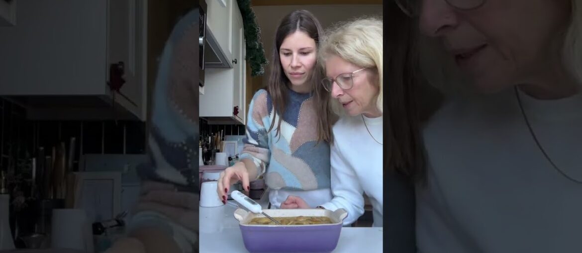 My maman showing me how she makes Foie Gras for our French Christmas dinner in london.