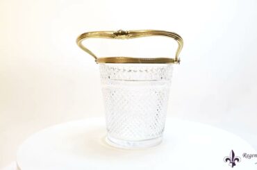 Antique French Ormolu & Cut Crystal Wine Cooler Ice Bucket 20th Century