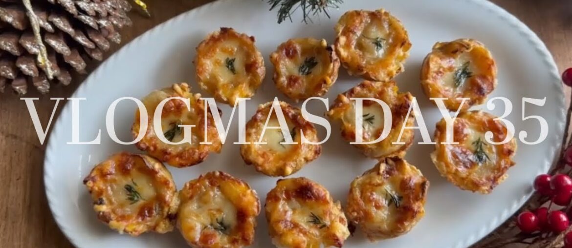 Vlogmas 2025 Day 35 - The BEST NEW YEARS EVE Hors d’oeuvre - My French Onion Crispy Potato Bites