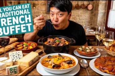 All You Can Eat TRADITIONAL French DINNER BUFFET in Paris France