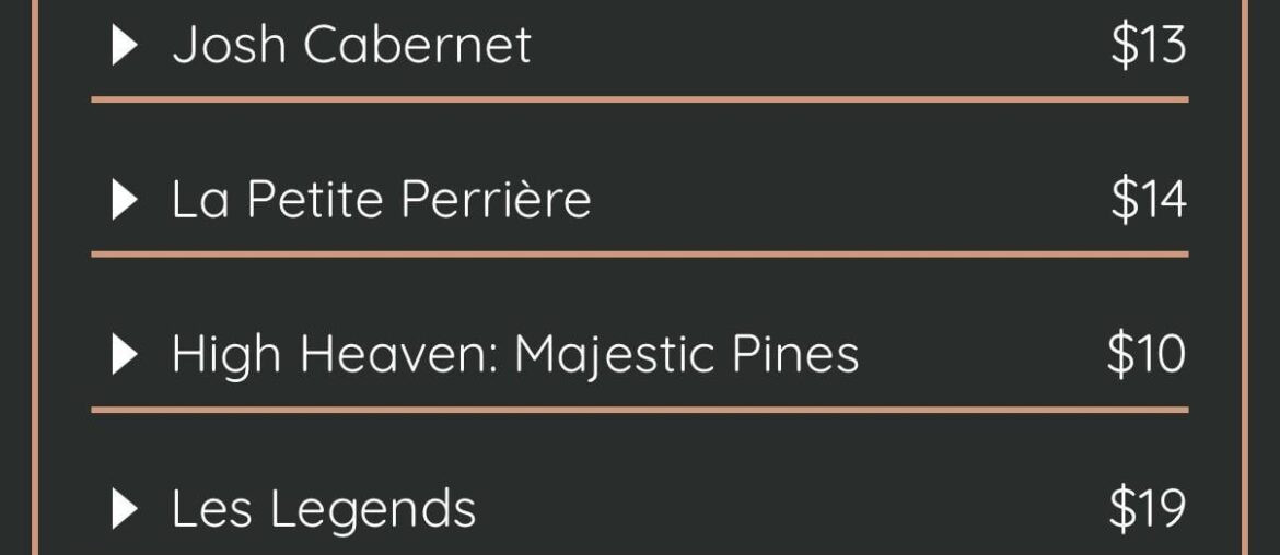 Question about wine at restaurant