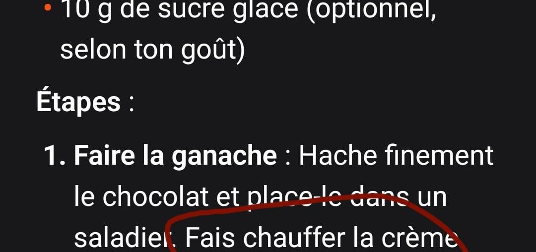 Cette recette de mousse au chocolat à base de ganache...