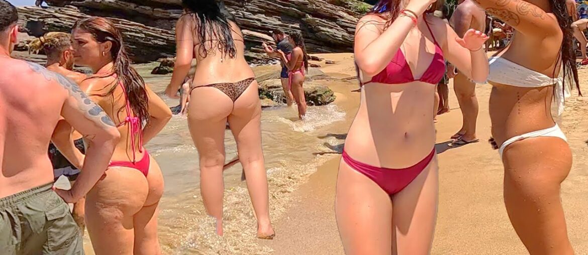 Walking Praia da Ferradurinha BEACH, Rio de Janeiro Brazil 4K Part 1