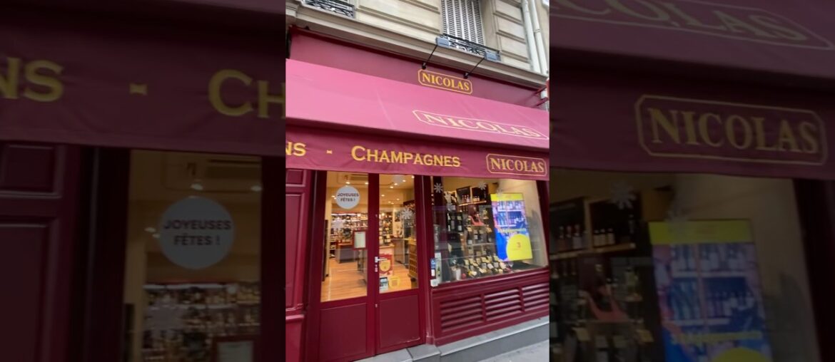 Nicolas Wine Champagne and Spirit Shop in Paris