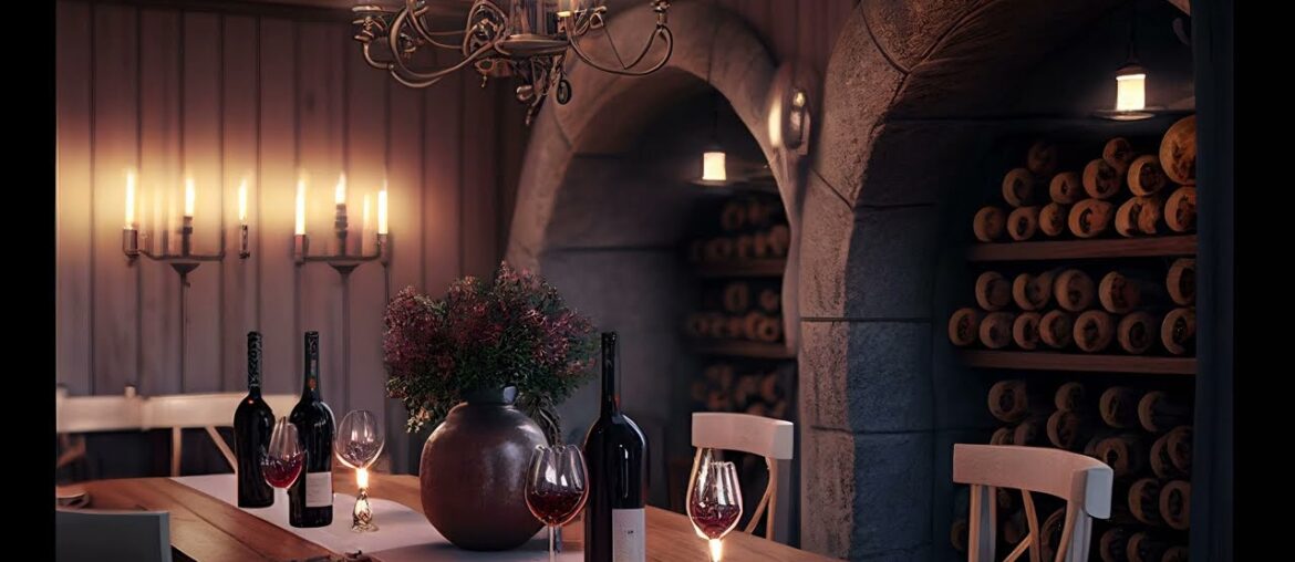 French Winery Tasting Room - Wine Cellar Piano Jazz