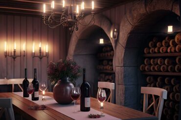 French Winery Tasting Room - Wine Cellar Piano Jazz