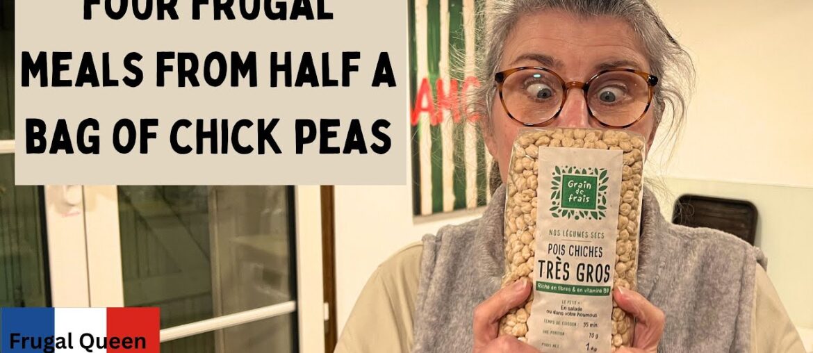 Four frugal meals from half a bag of chick peas. #frugal #chickpeas #challenge Four frugal meals from half a bag of chick peas. #frugal #chickpeas #challenge