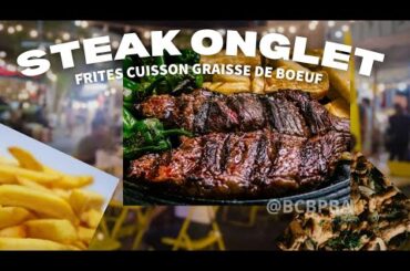 @BCBPBA Steak Onglet : la recette maison avec frites et haricots blancs.