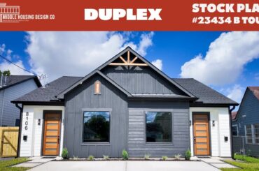 Modern 3-Bedroom Duplex Tour: Stock Plan 23434 B