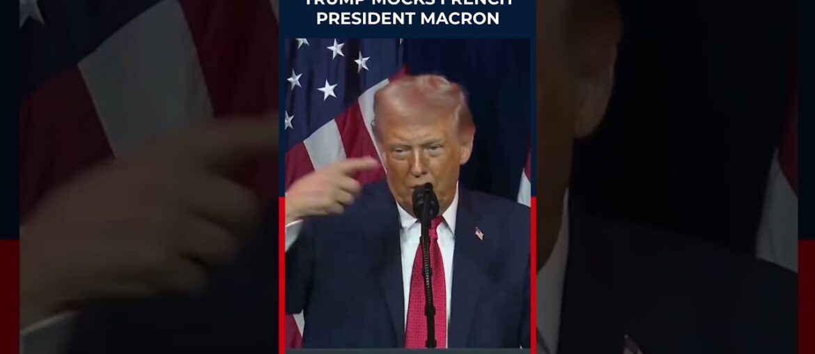 Viral Video | Donald Trump Mocks French President Emmanuel Macron During Speech | N18S