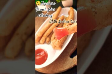 crispy long Japanese french fries | long fries recipe#shorts#frenchfries #snacks