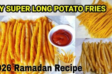 Long French Fries Recipe|Crispy French Fries|2026 Ramazan Recipe|Potato Snacks By Nabiya Kitchen