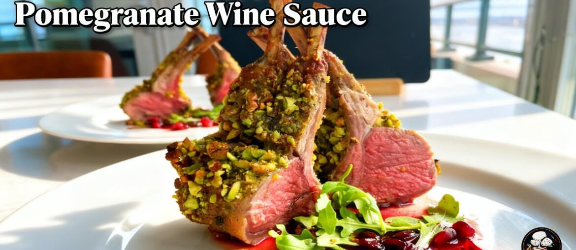 Pistachio Crusted Rack of Lamb with Pomegranate Wine Sauce | French Bistro Style Pistachio Crusted Rack of Lamb with Pomegranate Wine Sauce | French Bistro Style