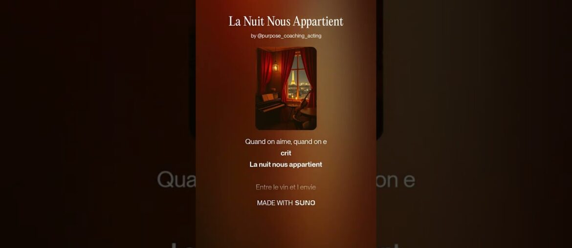 The Night Belongs to Us (A love song to cafes, wine, late nights, art, and the Paris bohemian life)