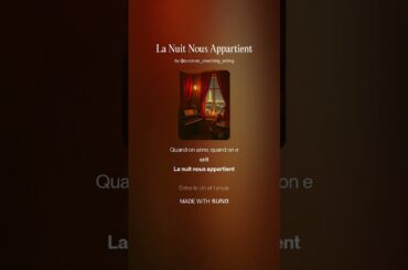 The Night Belongs to Us (A love song to cafes, wine, late nights, art, and the Paris bohemian life)