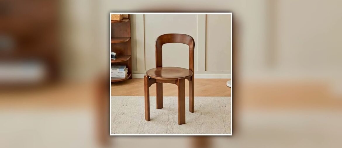 Today Only Viral Rey Dining Chair Mid-Century Solid Wood Stool French Bistro Vintage Designer Famou