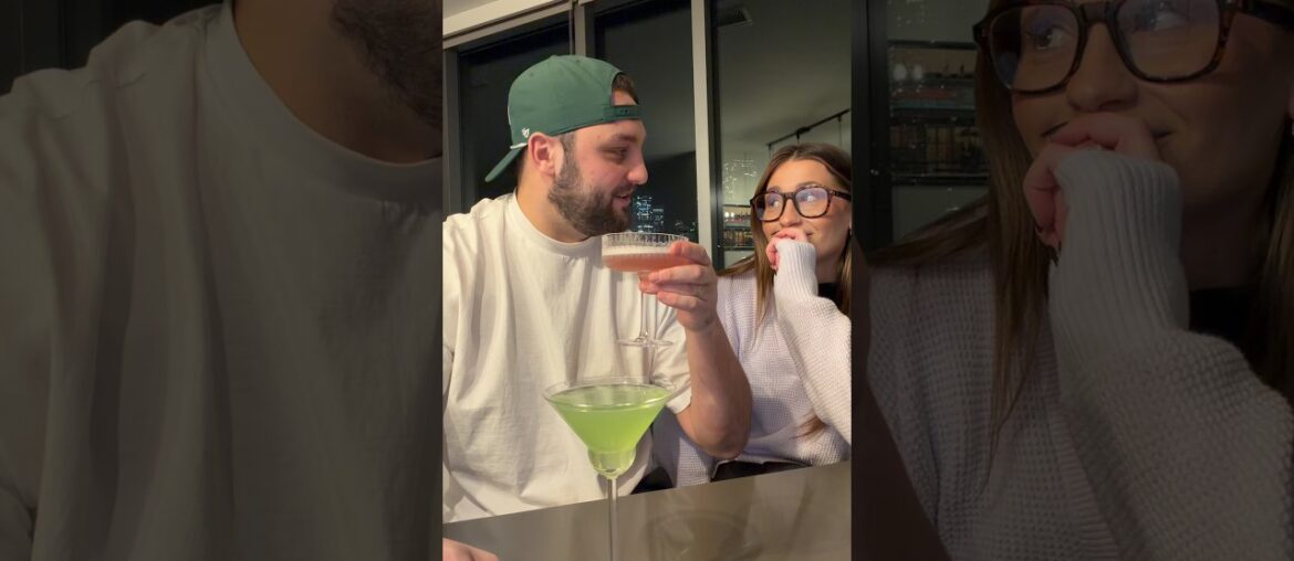 Trying French and Apple martinis for the first time