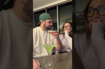 Trying French and Apple martinis for the first time