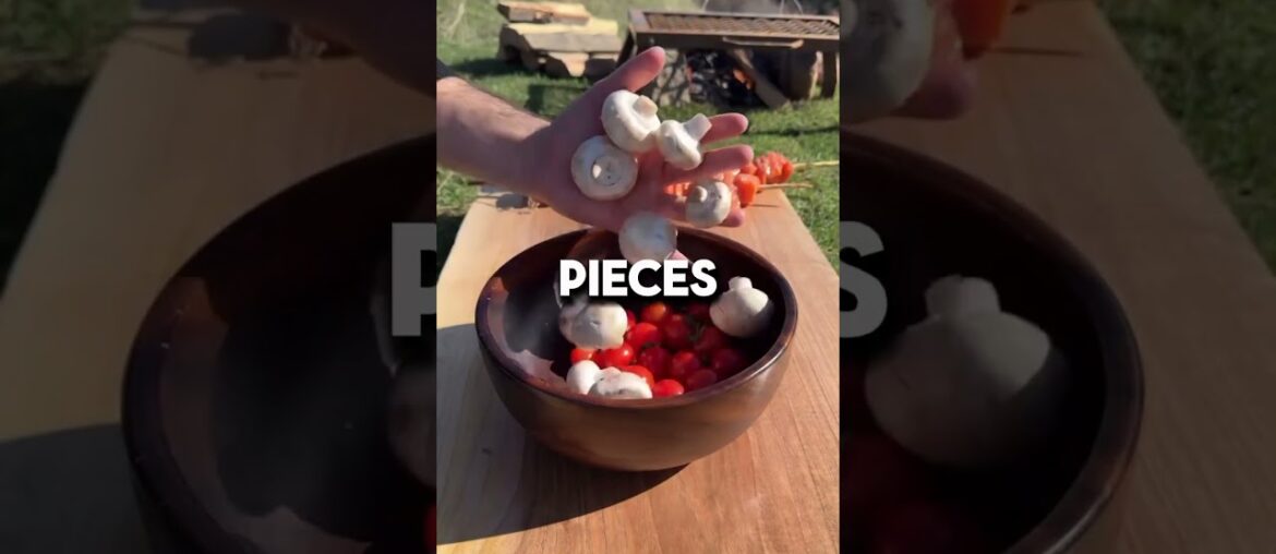 Catch & Cook: Outdoor Fish Grilling with Natural Skewers #cooking #food