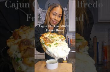 Cajun Chicken Alfredo French Bread Recipe #cookingwithdimples #recipe #Appetizers
