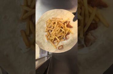 French Tacos Viande Nuggets Sauce Mayonnaise & Blanche & Gruyère #BR3 #tacos #eating #FrenchTacos