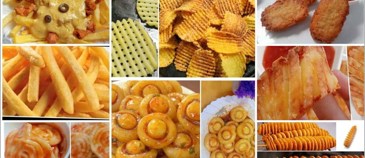 Amazing! Potato Snacks Easy Recipes, Best Crispy Evening Snacks, Potato noodles, Chips, French Fries