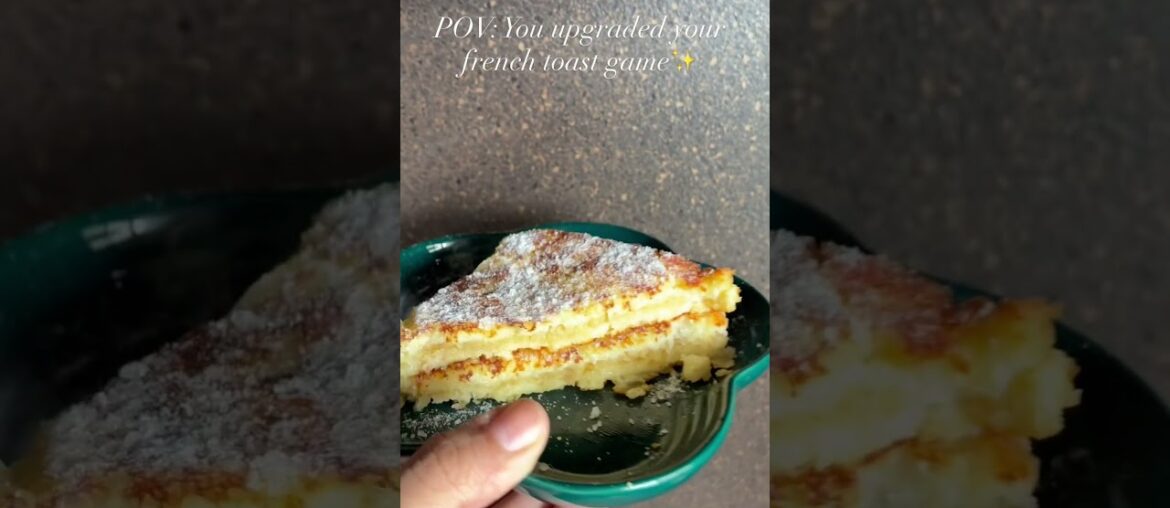 Homemade almond croissant French toast 🤍  Golden. Crispy. Almondy. Perfect ✨