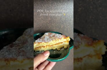 Homemade almond croissant French toast 🤍  Golden. Crispy. Almondy. Perfect ✨