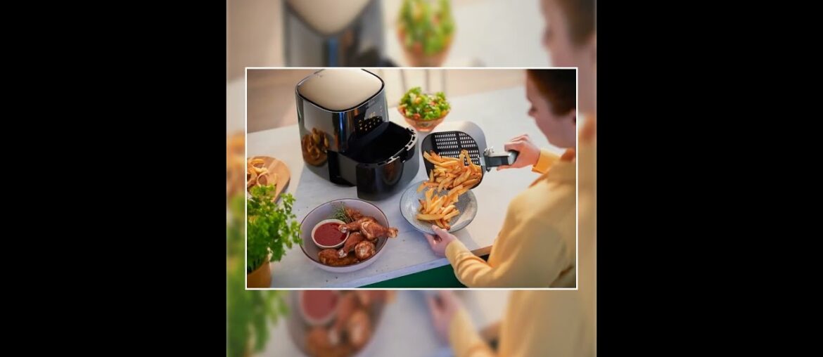 Philips Essential Air Fryer HD9252/70 with Rapid Air Technology, uses up to 90% less fat, 7 Prese...
