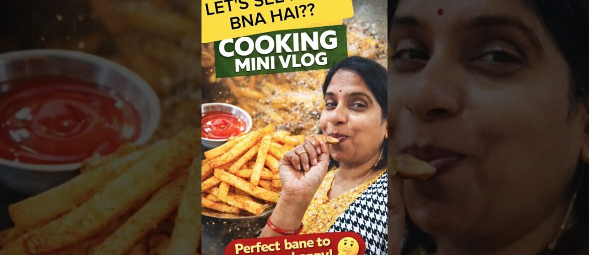 Homemade French Fries Recipe 🍟 | Mummy Reaction | Mini Vlog #shorts #viral