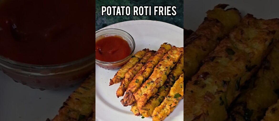 Potato Roti Fries Recipe #shorts #recipe #potatosnacks #roti #youtubeshorts #shortsfeed #trending