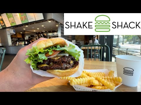 Shake Shack Eating Double ShackBurger French Fries Dining Water POV ASMR Mukbang Shake Shack Eating Double ShackBurger French Fries Dining Water POV ASMR Mukbang