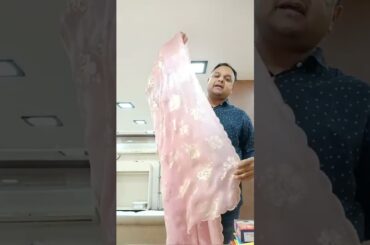 Surendra Saree 9425226700 #saree #sareefashion #pink #tissue #organza #designersaree #cocktail #silk