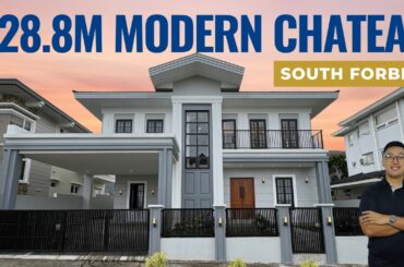 ₱28.8M Modern French Mediterranean Home in Chateau De Paris, South Forbes