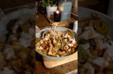 Cheesy loaded fries | Easy recipe #shorts