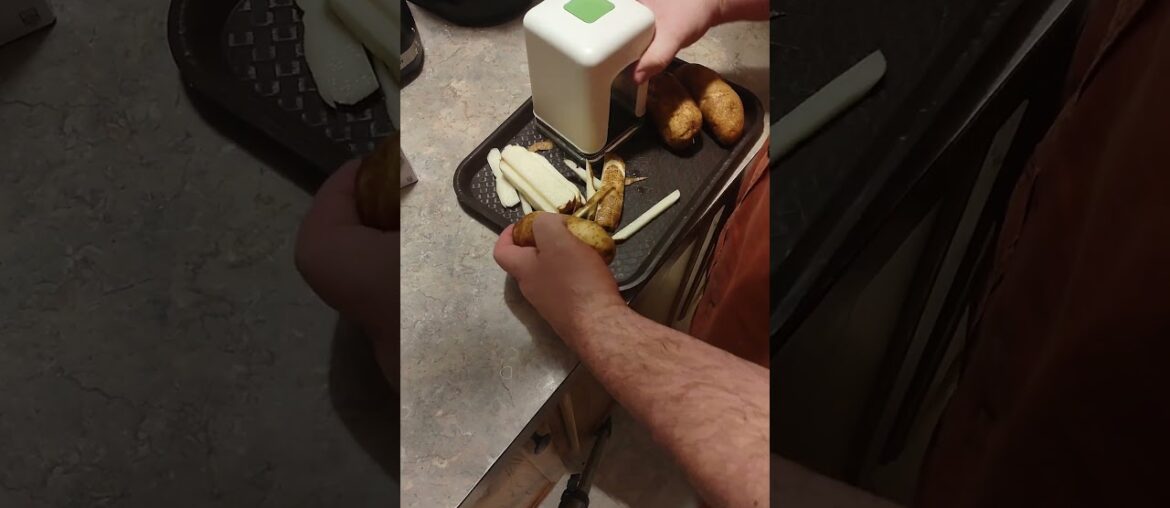 Sub $20 French fry cutter, fast easy to use easy to clean #diy #cooking #frenchfries #airfryer