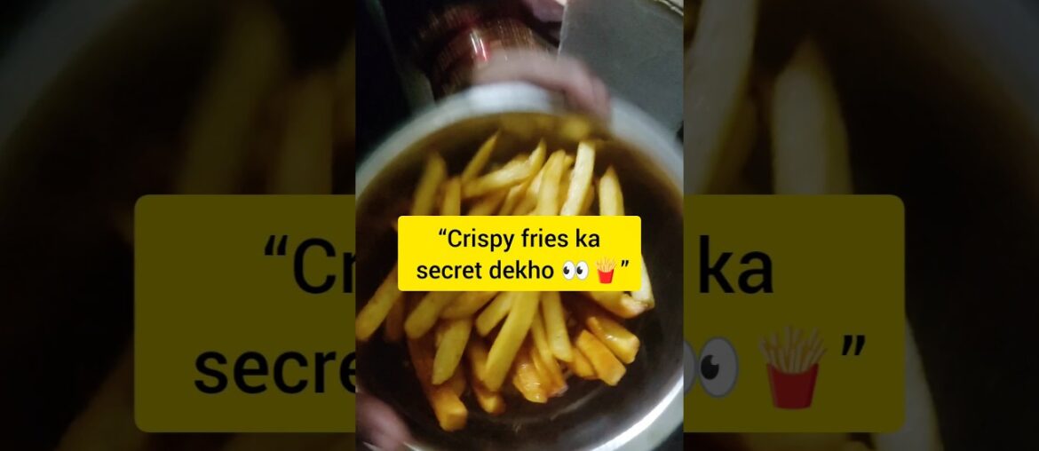 Perfect golden French fries 🤤🍟 Crispy bahar se, soft andar se! Perfect golden French fries 🤤🍟 Crispy bahar se, soft andar se!