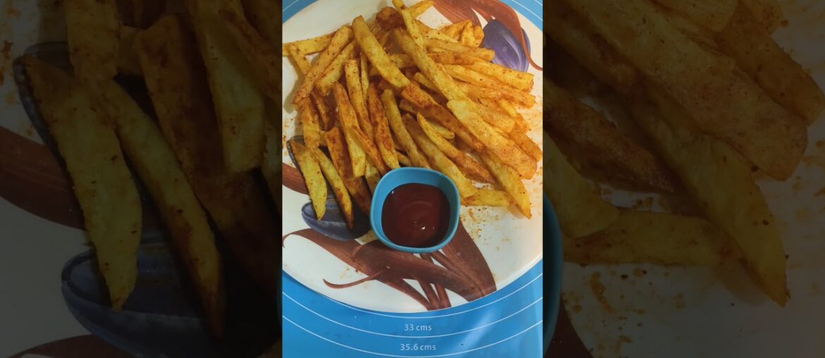 Extra Crispy Peri Peri French Fries 🤤🔥#Shorts#Spicyfries#eveningsnacks