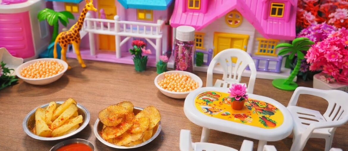 Miniature French Fries and Chips recipe || French Fries with chips recipe I unique Mini kitchen