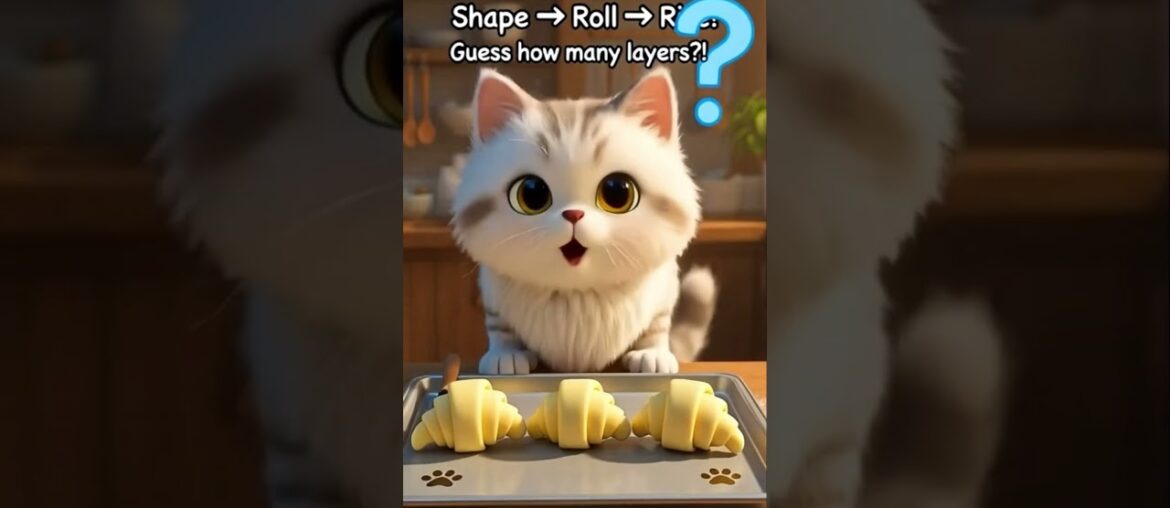 AI Chef Creates FLAKY Croissants in a French Kitchen| Meowixa #shorts #ai #aicat #food