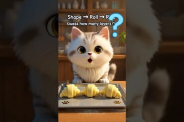 AI Chef Creates FLAKY Croissants in a French Kitchen| Meowixa #shorts #ai #aicat #food