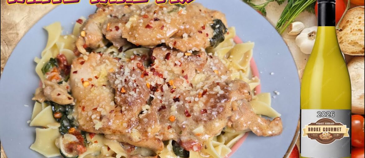 Creamy Tuscan Chicken with White Wine Pan Sauce