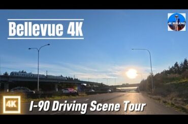 [4k] Driving Scenes on i-90 Hwy Bellevue to The Landing in Renton Washington 4k UHD 50pfs