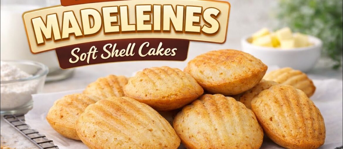 Eggless Madeleine Recipe | Soft & Fluffy French Shell Cakes | Bakery-Style Madeleines