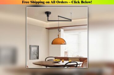 Vintage Brown Pendant Lamp Bauhaus Orange Pendant Light French Retro Dining Table Hanging Lamp