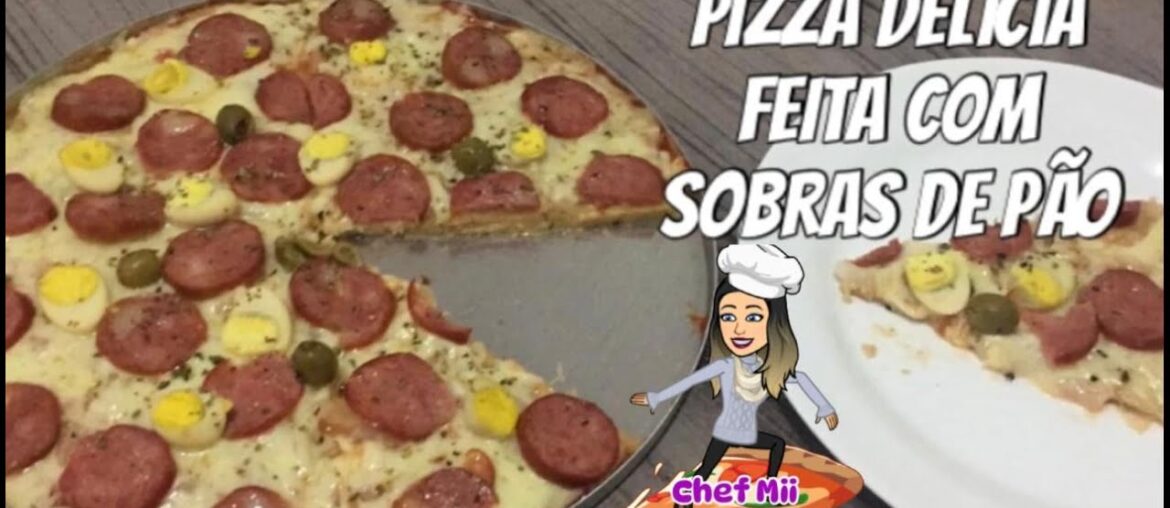 PIZZA DE PÃO VELHO MUITO FÁCIL DE FAZER - É SÓ BATER NO LIQUIDIFICADOR E PRONTO !! DELÍCIA DEMAIS