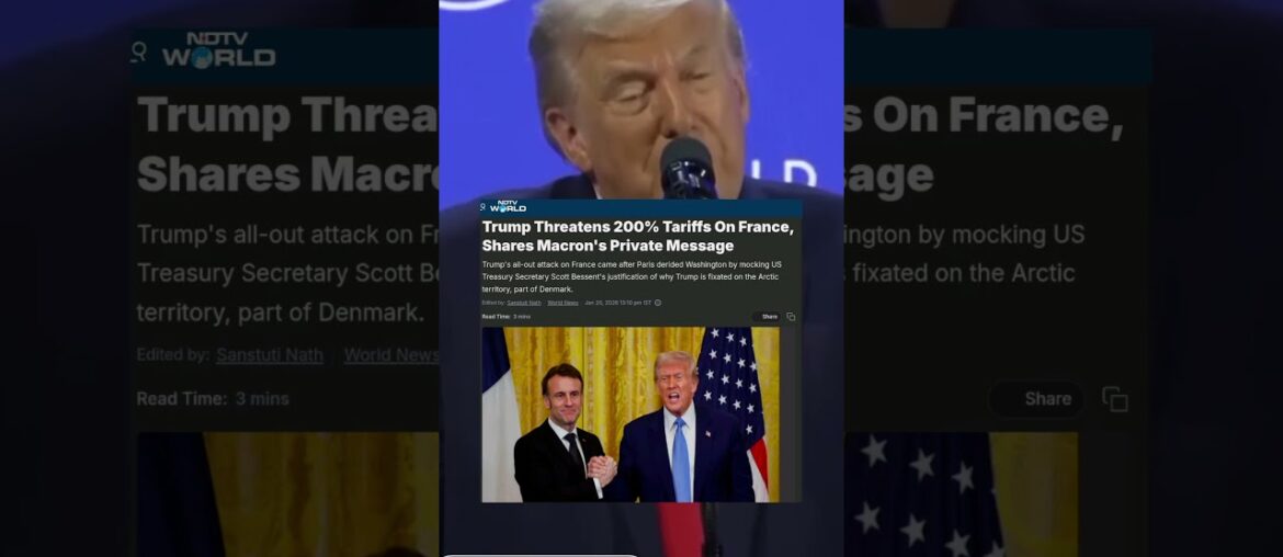 Trump Humiliates Macron; Leaks His Private Message On Greenland, Russia, Iran After Tariff Threat Trump Humiliates Macron; Leaks His Private Message On Greenland, Russia, Iran After Tariff Threat