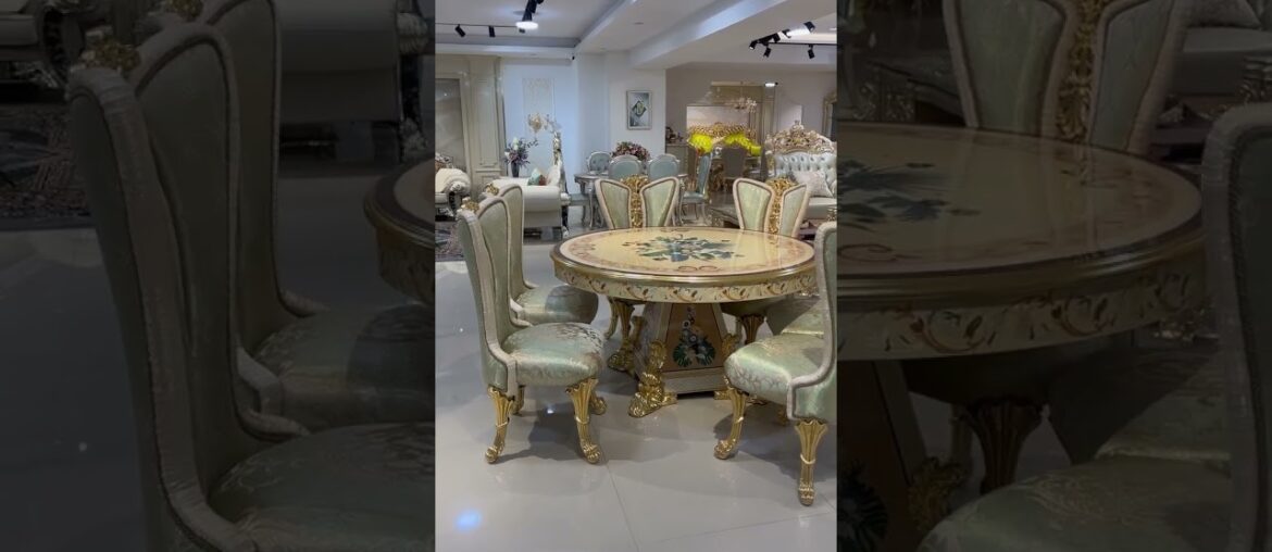 This French dining table has a romantic movie feeling